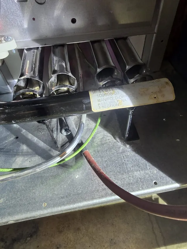 Clean furnace burners after service